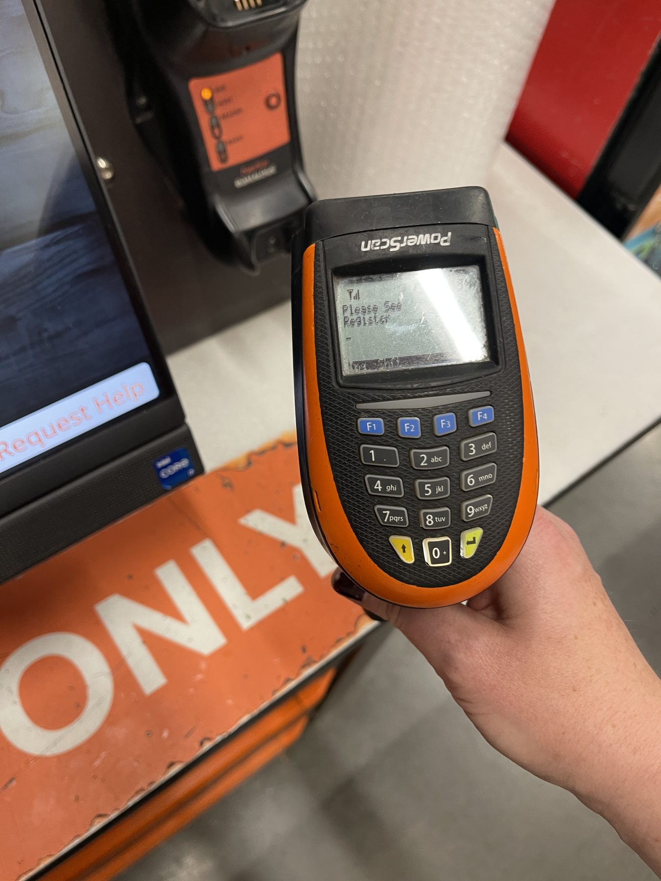 PowerScan with physical number buttons at Home Depot