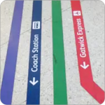 Color-coded Floor Navigation Systems with Icons